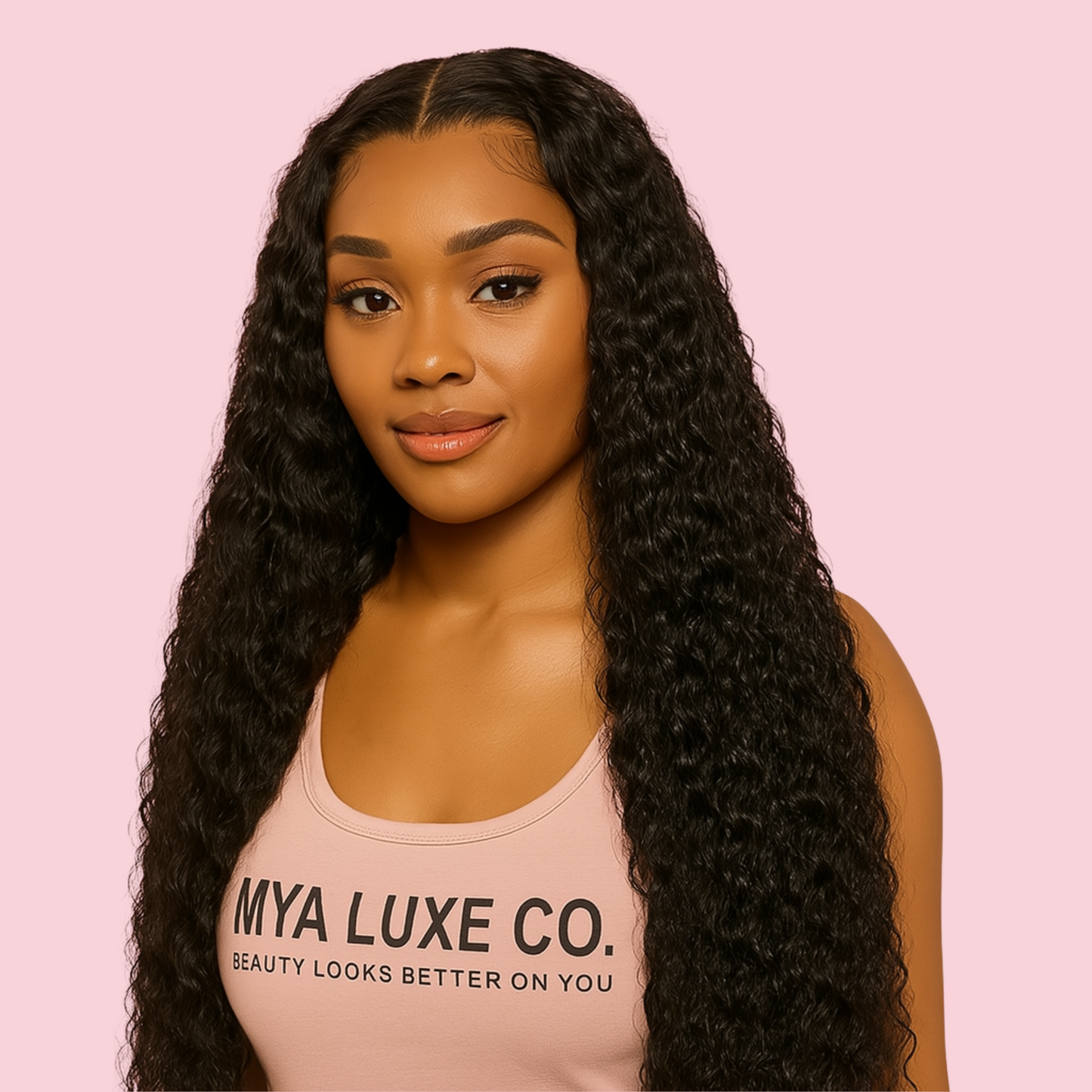 Deep Wave HD Lace Front Wig – 36” 13x6 Lace Frontal Human Hair Wig, 200% Density, Pre-Plucked & Glueless
