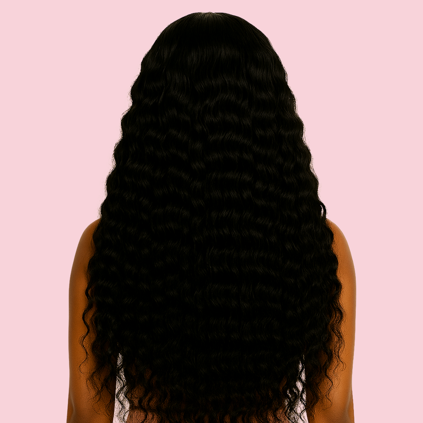 30” Deep Wave Lace Front Wig – HD Transparent 13x4, 200% Density Glueless Human Hair Wig