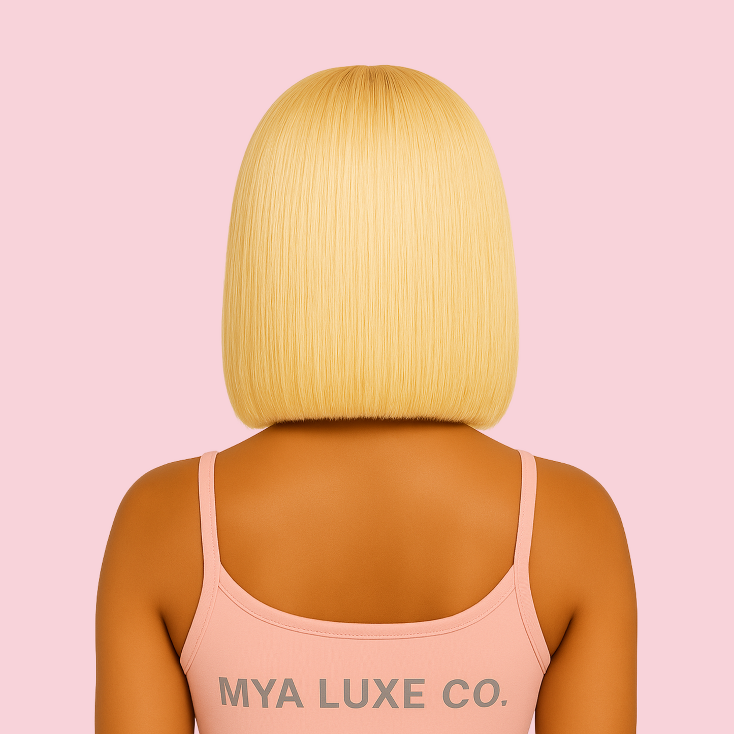 613 Blonde HD Lace Front Wig – 13x4 Glueless Straight Bob Wig Human Hair (12")