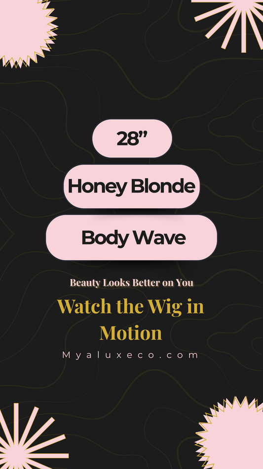 28” Honey Blonde Body Wave Wig – 13x6 HD Lace, Glueless, 200% Density, Pre-Plucked | Mya Luxe Co.