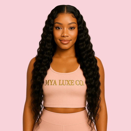 24” Deep Wave Lace Front Wig – Glueless 13x4 HD Transparent Lace, Pre-Plucked with Baby Hair | Mya Luxe Co.
