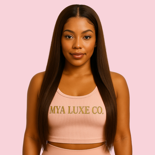 22” #4 Chocolate Brown Straight Wig – 5x6 HD Lace, Pre-Cut, Glueless & Pre-Plucked, 220% Density | Mya Luxe Co.