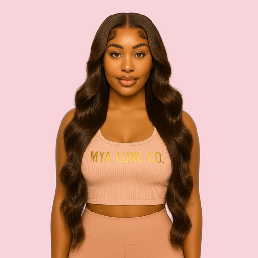 26” Chocolate Brown Body Wave Wig – 13x6 HD Lace, 200% Density, Pre-Plucked Glueless Human Hair