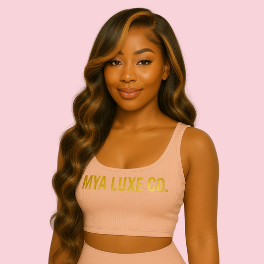 22” 1B/30 Highlight Body Wave Wig – 13x6 HD Lace, 180% Density, Glueless & Pre-Plucked | Mya Luxe Co.