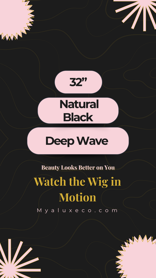 32” Deep Wave Wig – 13x6 HD Lace, Glueless, 180% Density, Pre-Plucked & Baby Hairs | Mya Luxe Co.